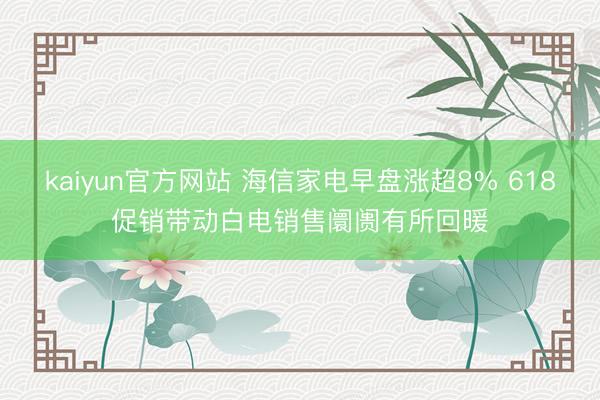 kaiyun官方网站 海信家电早盘涨超8% 618促销带动白电销售阛阓有所回暖